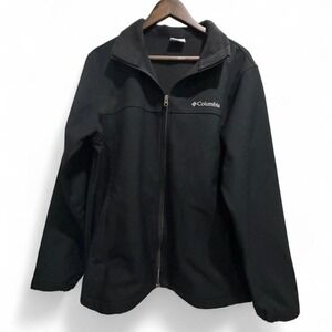 Columbia Men's Sportswear Softshell Fleece Lined Full Zip Jacket, Black - Size L